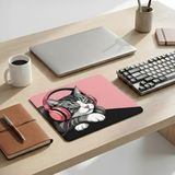 MarkEntegra 18X22 cm Desenli Baskılı Mouse Pad Kaymaz Kauçuk Taban Ofis ve Home Ofis Kullanımına Uygun Komik Yazılı Tasarım Yüksek Baskı Kaliteli Küçük Boy Mouse Pedi Bilgisayar Laptop Aksesuarı (Sleepy Cat) - Ahşap