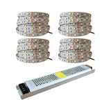 MarkEntegra 20 Metre Şerit LED Beyaz Renk + 12V 25 Amper 300 Watt LED Trafo - 3 Dirençli Double Pcb - Oturma Odası, Yatak Odası ve Mutfak Için Gizli Aydınlatma [enerji Sınıfı F]