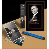 MarkEntegra 2026 Yılına Özel Atatürk Temalı Ajanda ve Ayraç Seti - Mavi - 41 Delft Blue