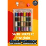 MarkEntegra 24 Renkli Dikiş Seti - Iğne, Yüksük ve Iplik Geçirici ile Tam Set