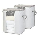 MarkEntegra 2'li Pvc Pencereli Hurç Seti, Gri Çizgili Pratik Depolama