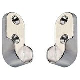 MarkEntegra 30 mm Krom Askı Flanşı - Oval Dolap Elbise Askı Aparatı (2 Adet) - 41 Delft Blue