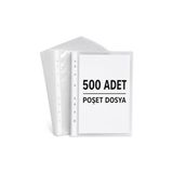 MarkEntegra 500 Adet A4 Şeffaf Dosya Föy Poşet Dosya - 41 Delft Blue