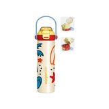 MarkEntegra 600 ml Tek Kapak Çift Kullanım Pipetli Rahat Içim Kulplu Paslanmaz Çelik Termos FF1111-600ML Bej