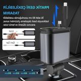 MarkEntegra 66W Hızlı Şarj Aleti, 3.4A Araç Içi Çakmaklık, Kablolu