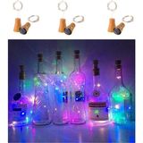 MarkEntegra 6'lı Paket Güneş Enerjili Şarap Şişesi Işıkları, 20 LED Su Geçirmez Bakır Mantar Güneş Işığı Düğün, Noel, Dış Mekan, Tatil, Bahçe, Veranda, Yol Dekoru Için (Renkli)