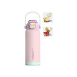 MarkEntegra 750 ml Tek Kapak Çift Kullanım Pipetli Rahat Içim Kulplu Paslanmaz Çelik Termos FF1108-750ML Lila