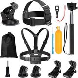 MarkEntegra 9'u 1 Arada Aksiyon Kamerası Aksesuar Seti, Göğüs Kemeri Tutucu Dış Mekan Spor Kıyafeti Gopro Hero 10/9/8/7/6/5/4 INSTA360 Djı Sjcam Apeman Akaso ve Diğer Spor Türleri Kamera ile Uyumlu