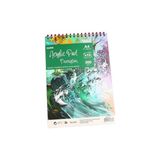 MarkEntegra A4 Spiralli Akrilik Sketchbook Resim Defteri, 300GR, 15 Yaprak - 41 Delft Blue