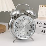MarkEntegra Akar Saniyeli Büyük Boy Nostaljik Analog Çalar Saat - Fosforlu Işıklı Alarmlı Yüksek Ses Hediyelik Saat Beyaz
