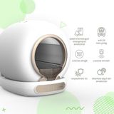 MarkEntegra Akıllı Kedi Tuvaleti, App ile Uzaktan Kontrol, 65LT Kapasiteli