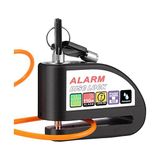 MarkEntegra Alarmlı Fren Diski Motosiklet Diski Kilidi 110DB Alarm Güvenlik Kilidi 1,2m Hatırlatma Kablosu ve Taşıma Kılıfı ile 6mm Kalınlıkta Bisiklet Scooter Motosiklet Için