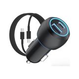 MarkEntegra Araç Şarj Aleti Çakmaklık Type-C + USB Girişli Kablolu Set 38W