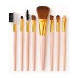 MarkEntegra Busstier 8 Adet Makyaj Fırça Seti Profesyonel Fondöten Pudra Allık Far Kaş Eyeliner Fırçası Yumuşak Kıllı Günlük ve Profesyonel Kullanım Için Komple Makeup Brush Set