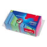 MarkEntegra Çizmez Sünger 4'lü Set - Oluklu, Yeşil-Mavi-Pembe