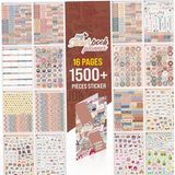 MarkEntegra Colortouch Planner Sticker Set - 1500+ Adet Çıkartma - Takvim, Ajanda, Günlük, Planlayıcı, Not Defteri, Journal Için Düzenleyici Etiketler - Scrapbook Sticker - Stickeralbum - 3 Aylık Sticker Book
