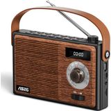 MarkEntegra Coverzone Retro Bluetooth Radyo Hoparlör – Am/fm Çift Mod, 6W Güçlü Ses, 1500 Mah Şarjlı Batarya, Usb/tf Kart/aux Girişli, Taşınabilir Ahşap Tasarım, Vintage Müzik Kutusu 11.6cm Yükseklik | AS26