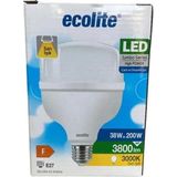 MarkEntegra Ecolite 36W LED Ampul – 200W Eşdeğeri | E27 Duy, 3000K Sarı Işık, 3800 Lümen | Enerji Tasarruflu Jumbo LED Ampul | Ac 220V, 166X110MM