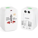 MarkEntegra Evrensel Seyahat Adaptörü, Priz Çevirici Dönüştürücü, 150+ Ülke Uyumlu, Tip A/b/c/g/ı, Beyaz, Kompakt Tasarım, 110V 250V Uyumlu (1ADET)