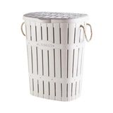 MarkEntegra Hafif Plastik Bambu Halatlı Kirli Çamaşır Sepeti, 65 L