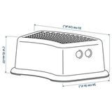 MarkEntegra Ikea Försıktıg Çocuk Basamağı, Beyaz-Turkuaz, 37X13 cm