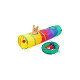 MarkEntegra Kedi Oyun Tüneli Gökkuşağı Renkli (Düz Model)