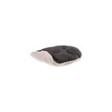 MarkEntegra Kedi ve Mini Irk Köpek Peluş Yatağı, Gri - Beyaz, Oval, 55 cm x 36 cm