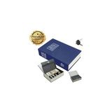 MarkEntegra Kitap Şeklinde Gizli Çelik Kasa - Kilitli Para Kumbarası ve Değerli Eşya Saklama Kutusu Mavi