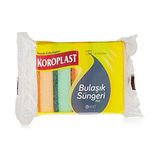 MarkEntegra Koroplast Çift Taraflı Düz Bulaşık Süngeri 5'li, Çizik & Iz Bırakmaz, Yağ ve Leke Giderici Pratik Temizlik Süngeri, Tava, Tencere, Tabak, Bardak, Çatal, Bıçak, Ocak, Tezgah, Cam & Seramik Yüzeyler