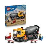 MarkEntegra LEGO City Beton Mikseri 60478-7 Yaş ve Üzeri Çocuklar Için 3 Inşaat Işçisi Minifigürü ve Aksesuarlar Içeren Yaratıcı Oyuncak Araba Yapım Seti, Erkek ve Kız Çocuklar Için Hediye Fikri (371 Parça)