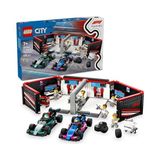MarkEntegra LEGO City F1 Garajı ve Mercedes-Amg ve Alpine Arabaları 60444-7 Yaş ve Üzeri Çocuklar Için Yarış Arabası Içeren Yaratıcı Oyuncak Yapım Seti, Doğum Günü Hediyesi (678 Parça)