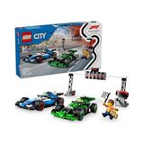 MarkEntegra LEGO City Vcarb ve Sauber Yarış Arabalı F1 Gridi Oyuncak Araç Seti 60474-6 Yaş ve Üzeri Kız ve Erkek Çocuklar Için F1 Araba Oyuncağı ve 2 Sürücü Minifigürü Içeren Araç Seti, Hediye Fikri (313 Parça)