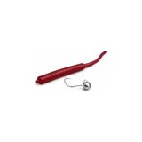 MarkEntegra Lrf Baby Worm Silikon Yem ve 1.2g Jighead Seti - Tırtıklı Has Kuyruk 5cm Ajing/lrf Takımı, Istavrit ve Mırmır Için Yüksek Görünürlüklü Sahte Balık Ye