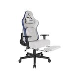 MarkEntegra MC-8663B Typhoon Oyuncu Koltuğu Gri Mavi, Terletmez Kumaş, Yatabilen Sırt, Yükseklik Ayarlı Kol Desteği, Ergonomik Gaming Chair, 120-139 kg Taşıma Kapasitesi, 2 Yıl Garanti Dayanıklı
