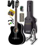 MarkEntegra Midex MGX-100BK-ST Üst Seviye Klasik Gitar 4/4 Sap Ayarlı (Çanta Stand Tuner Capo Askı Metod Pena)