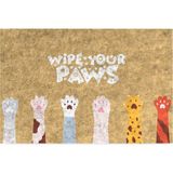 MarkEntegra Monnhein Tasarımlı Dekoratif Kapı Önü Paspas, Dış Mekan/ev Içi/banyo/mutfak/yatak Odası/giriş Paspasları (Wipe Your Paws, 40X60)