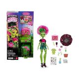 MarkEntegra Monster High Saç Bakım Ürünleri, Bone ve Bitki Dahil 13 Gerçekçi Sürpriz Içeren Monster High Güzellik Sırları Venus Mcflytrap Bebek ve Aksesuar Seti, JHK45