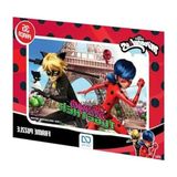 MarkEntegra Mucize: Uğur Böceği ile Kara Kedi Lisanslı 35 Parça Çerçeveli 34X24CM Çocuk Puzzle Yapboz (Kırmızı2)