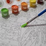 MarkEntegra Numaralı Tuval Boyama Seti Fırça ve Boya Dahil (Çıtalı) 40X50 cm - Çiçek Temalı