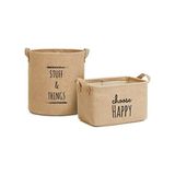 MarkEntegra Ocean Home Textile 2'li Jüt Sepet Set // 30X21X18+30X31