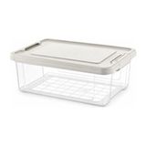 MarkEntegra Orret Home Kilitli Saklama Kabı Şeffaf Organizer Pp Plastik Gıda Saklama Kabı Kapaklı Sızdırmaz Buzdolabı Düzenleyici Istiflenebilir Çok Amaçlı Saklama Kutusu (12 Litre)