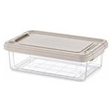 MarkEntegra Orret Home Kilitli Saklama Kabı Şeffaf Organizer Pp Plastik Gıda Saklama Kabı Kapaklı Sızdırmaz Buzdolabı Düzenleyici Istiflenebilir Çok Amaçlı Saklama Kutusu (3 Litre)
