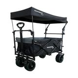 MarkEntegra Plus Katlanabilir Vagon | Uv Engelleyici Gölgelik Tente | Büyük Tekerlekli Plaj ve Kamp Arabası | Çocuk ve Yük Taşıma Arabası | Bahçe, Seyahat Için Katlanabilir Hafif Alışveriş Arabası