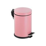 MarkEntegra Premium Serisi 12 Litre Hacimli Paslanmaz Banyo-Mutfak Pedallı Çöp Kovası Pembe, 12L