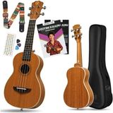 MarkEntegra Profesyonel Maun Ağacı Ukulele Seti, 23 Inç, Açık Maun Renk