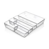 MarkEntegra Promosyonca 6 Parça Organizer Çekmece Içi Düzenleyici, Şeffaf Kristal Plastik Düzenleyici Seti, Plastik Organizer Kutular | Makyaj, Ofis, Mutfak ve Banyo Düzeni Için 6 Farklı Boyda Şeffaf Kutu