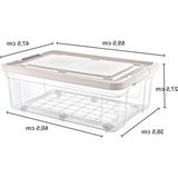 MarkEntegra Şeffaf Plastik Saklama Kabı, 60 Litre Kapasite, Pratik Depolama