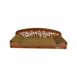 MarkEntegra Sloffy Karton Kedi Tırmalama Koltuğu – Çift Katlı, 4 Yüzey Kullanım, 68X25X20 cm (Ceviz)