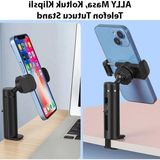 MarkEntegra Telefon Tutucu Standı, Masa ve Koltuk Klipsli, Siyah Renk