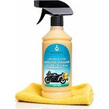 MarkEntegra Terlans Motosiklet Temizleyici Parlatıcı Hızlı Cila | Boyalı Alan & Plastik Aksam | Parfümlü | 500 ml Sprey + Mikrofiber Bez